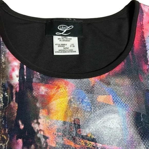 Colorblock,Artsy sweater,colorful top, 🇨🇦Y2K,vtg, Black, , flattering, - Picture 10 of 10